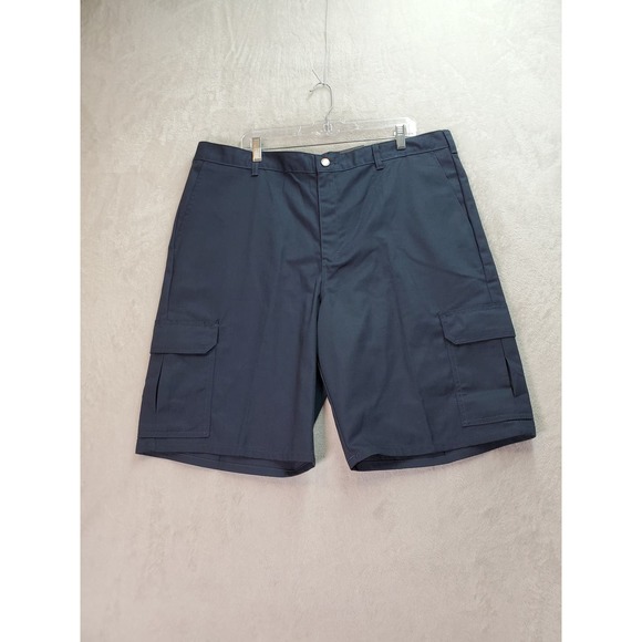 Dickies Work Shorts Mens Size 40 Navy Polyester Pockets Casual Flat‎ Front Logo - Picture 1 of 11